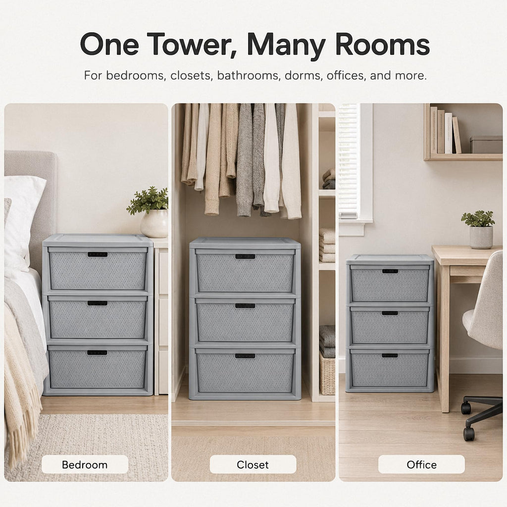 3 Drawer Plastic Storage Organizer V367