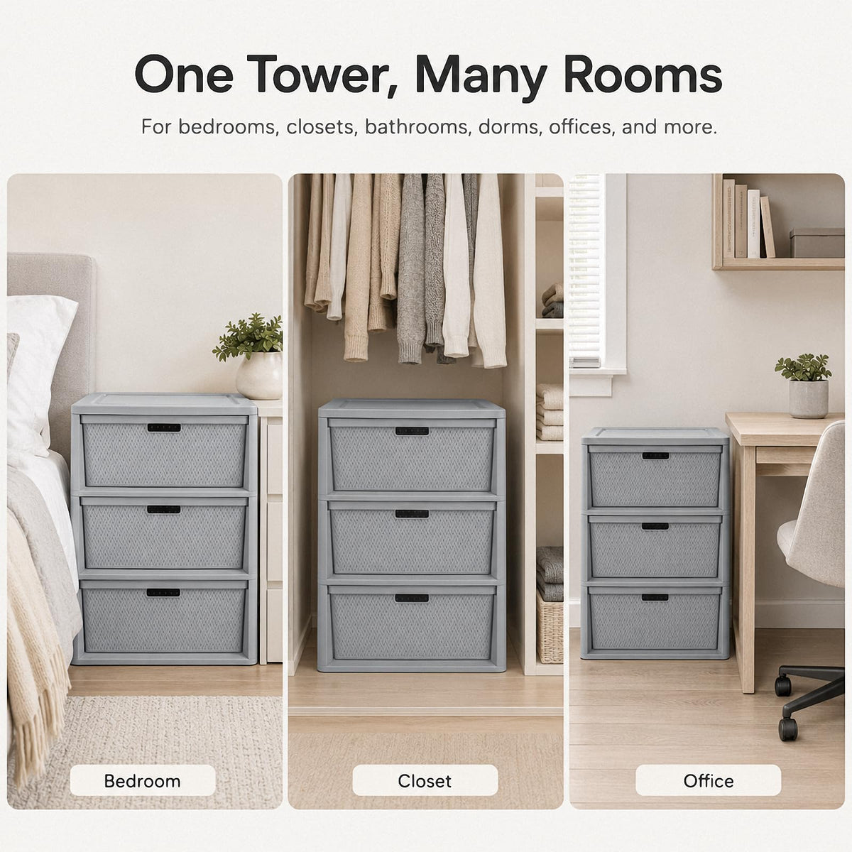 3 Drawer Plastic Storage Organizer V367