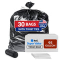 Black Heavy Duty Trash Bags 30 Count J59670