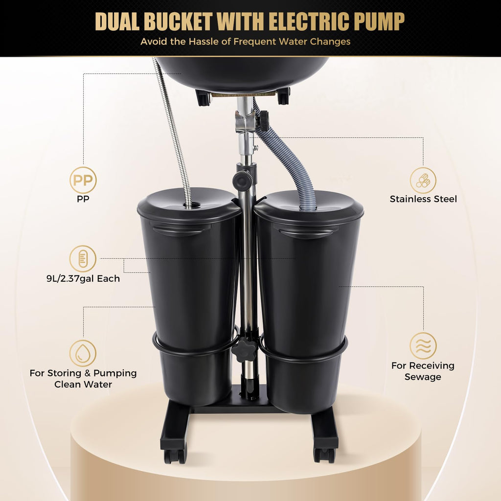 Portable Plastic Hair Washing Sink with Electric Pump O7641