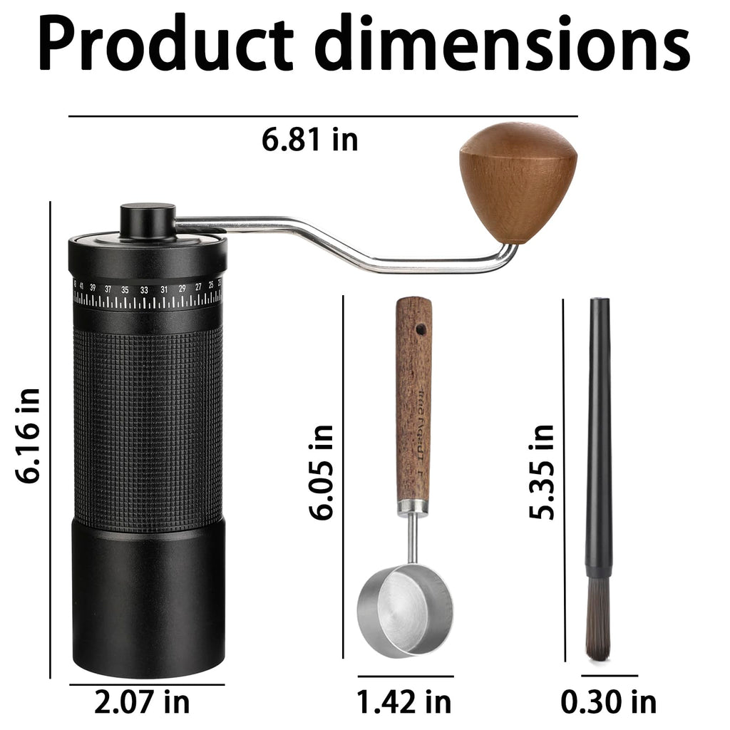 Manual Coffee Grinder with Stainless Steel Conical Burr W8226