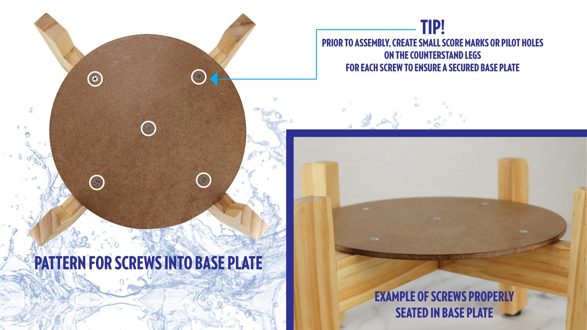 Natural Wood Water Dispenser Counter Stand C9030