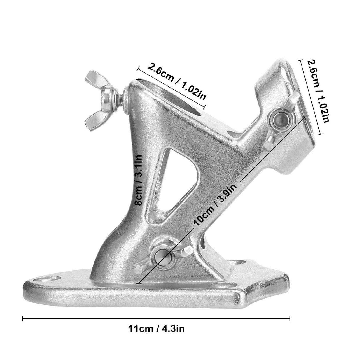 Stainless Steel Heavy Duty Flag Pole Holder Wall Mount Bracket 2 Positions L4079
