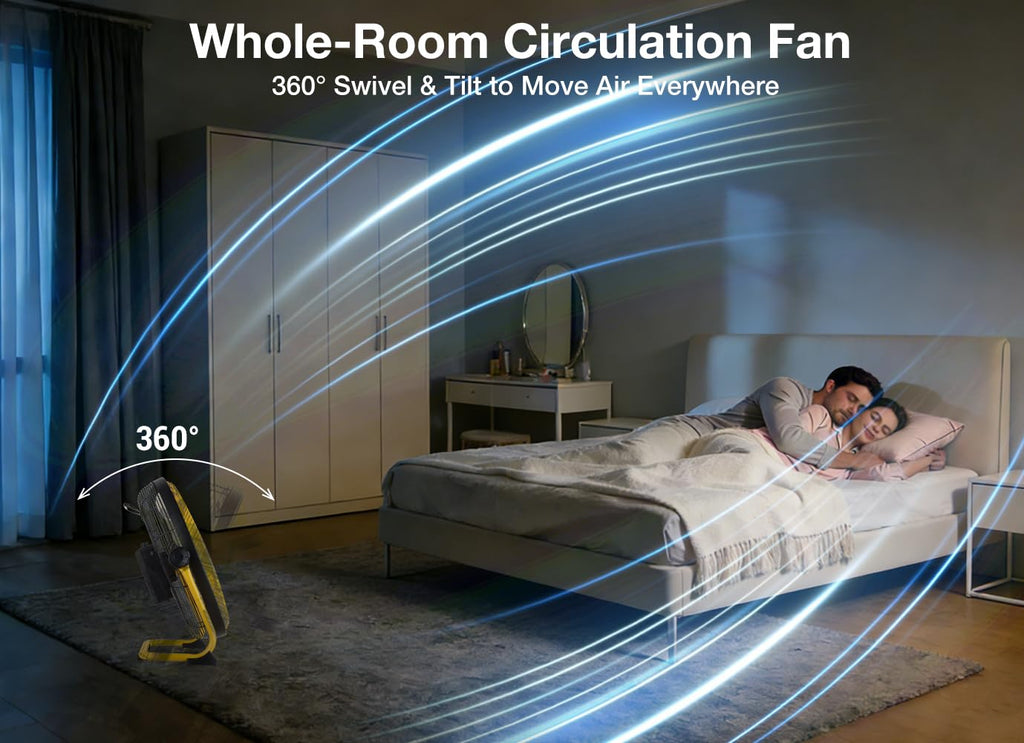 20" Portable Battery Operated Metal Floor Fan Y9847