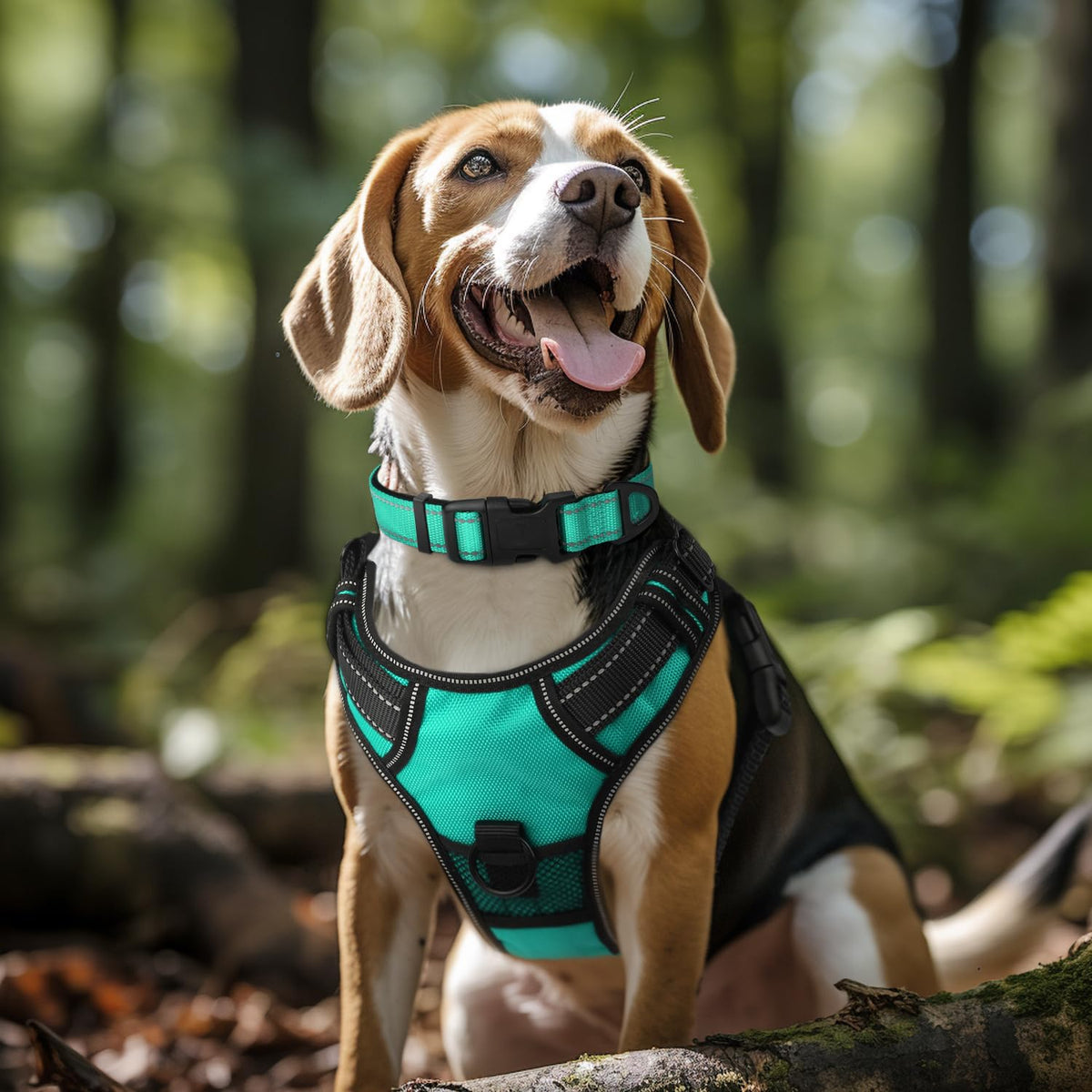 Reflective Adjustable Neoprene Padded Dog Collar N9066