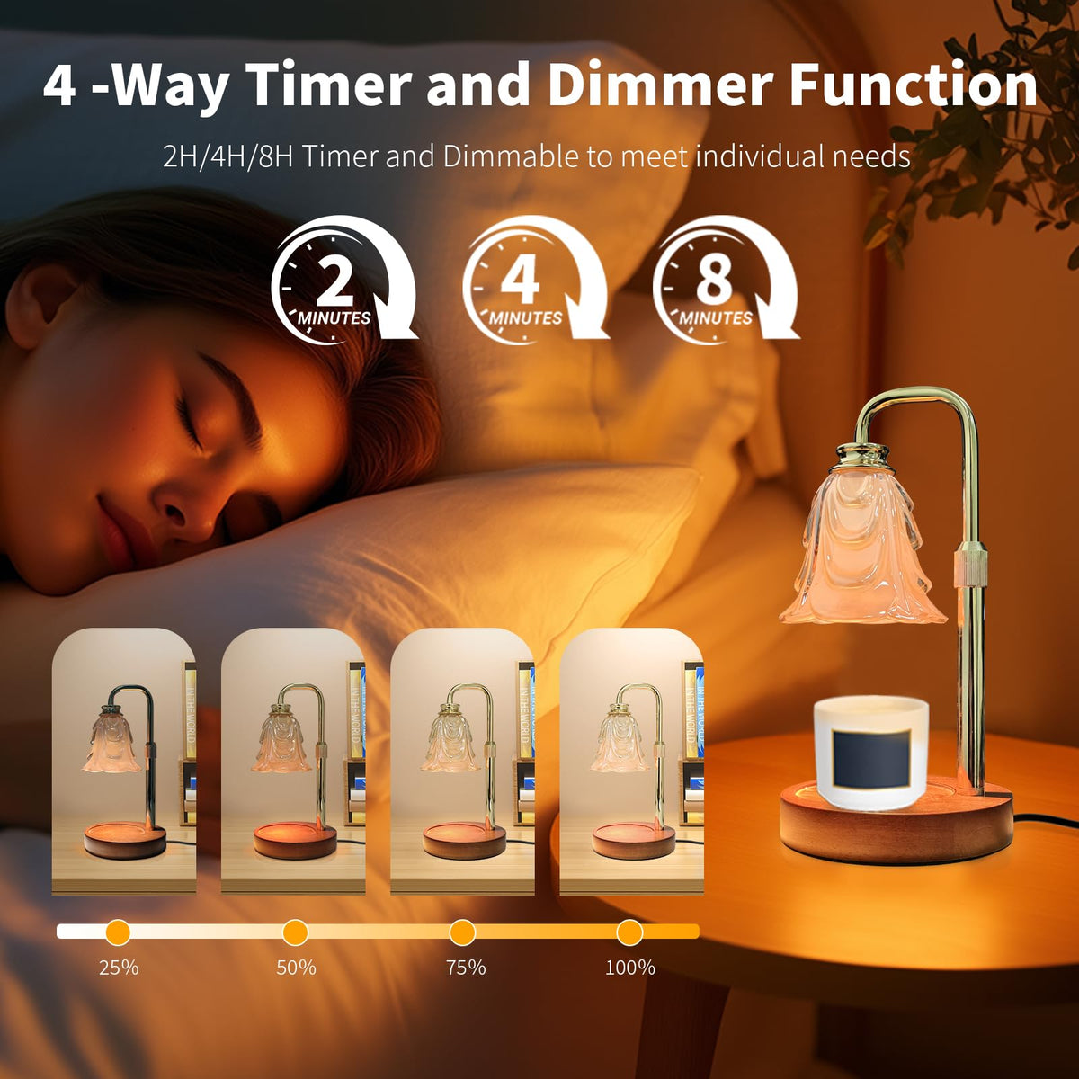 Candle Warmer Lamp with Timer & Dimmer B802063