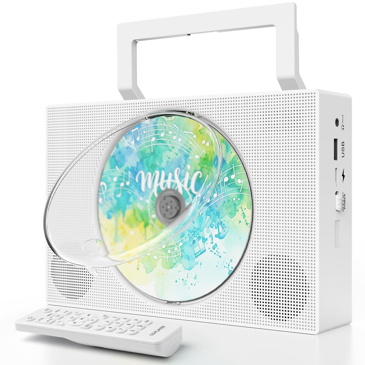 Portable CD Player with Bluetooth & Speakers N11565