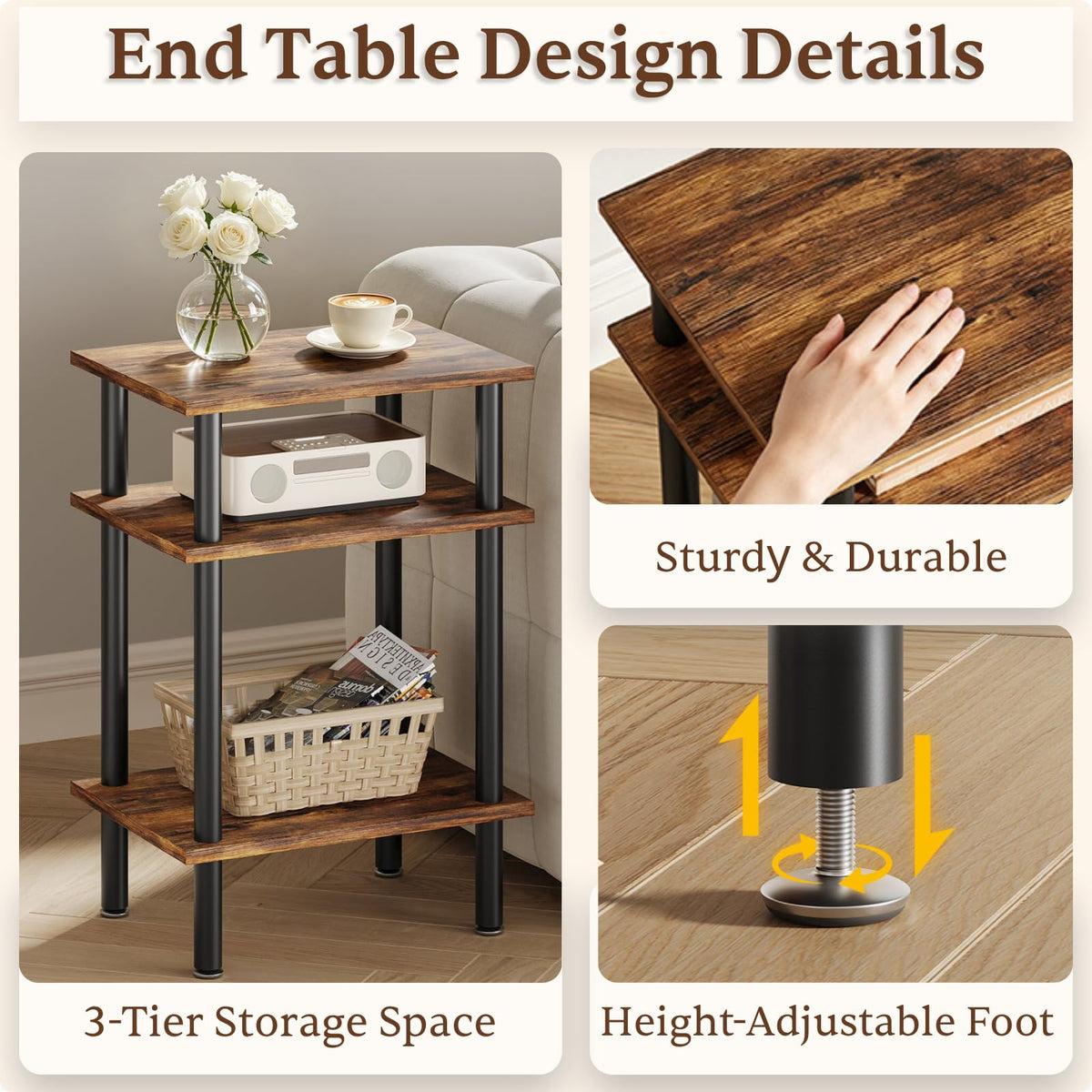 3-Tier Metal Side Table G96860