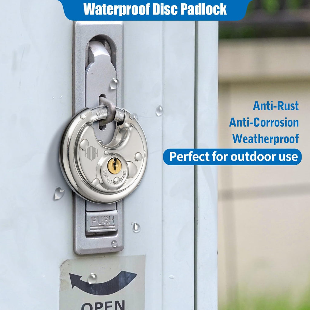 Keyed-Alike Disc Padlock 4-Pack W487