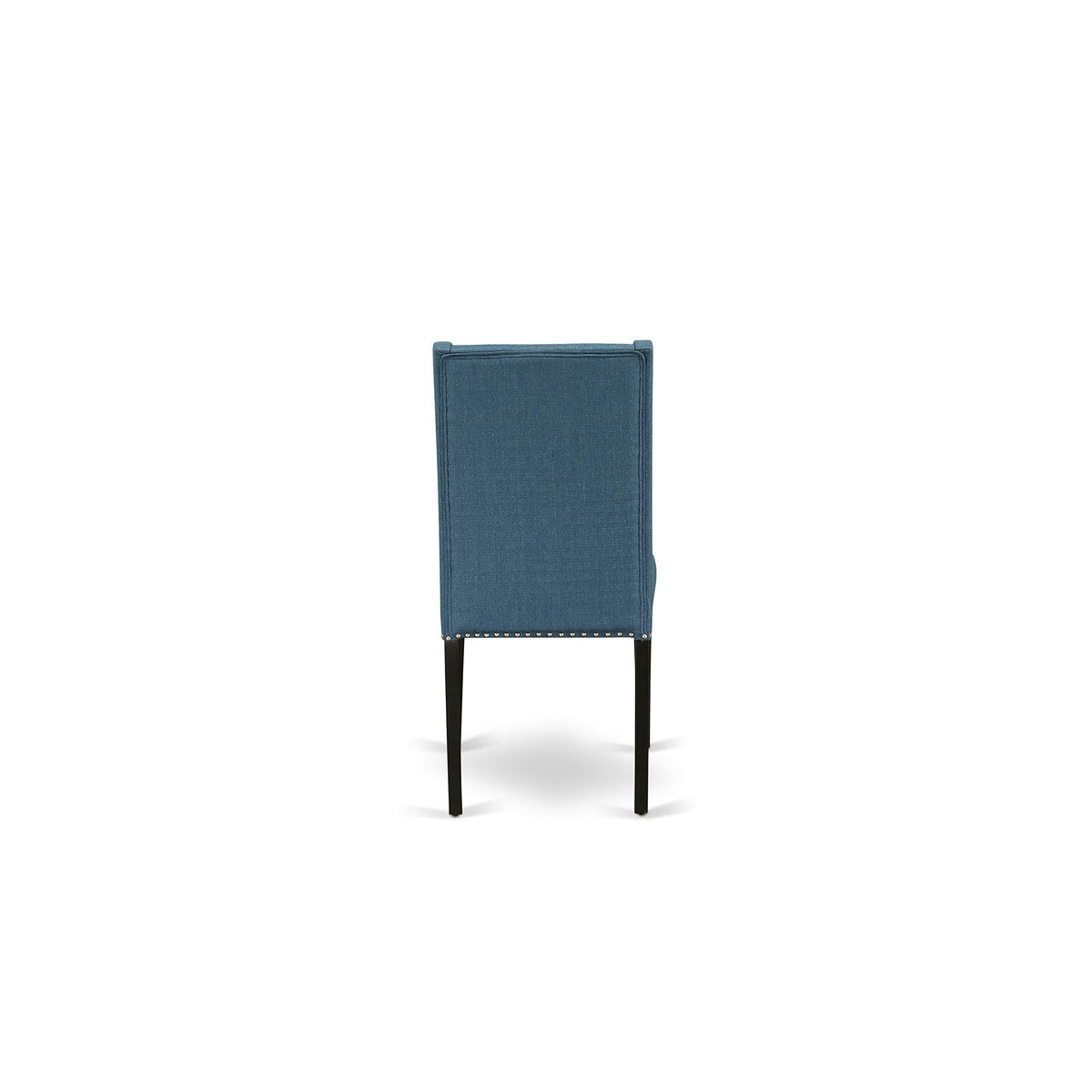 3 Piece Dining Table Set with 2 Blue Linen Fabric Chairs Q60237