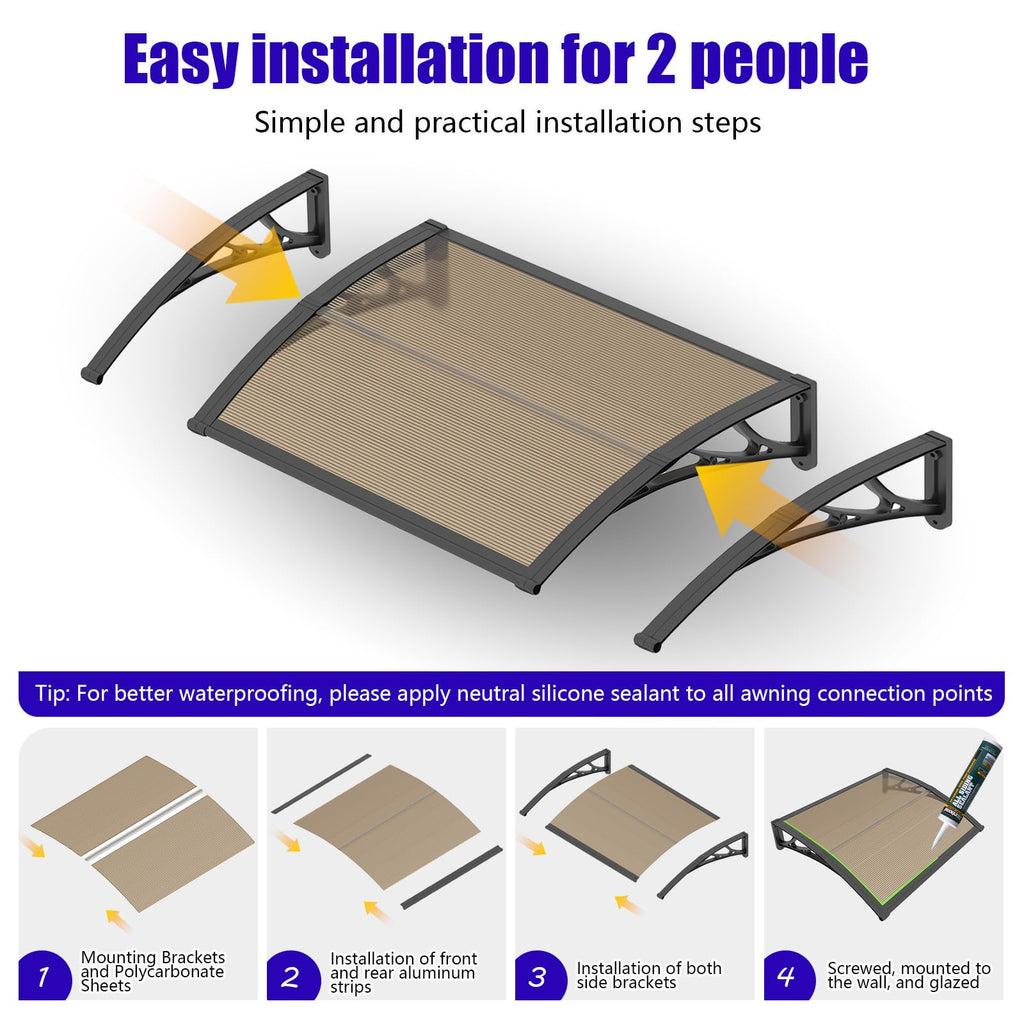 32x48'' Polycarbonate Door Awning P246900