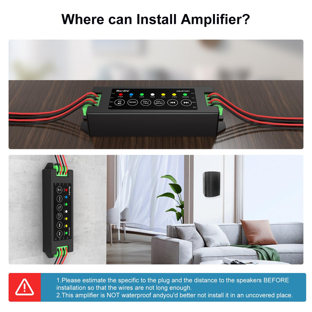 4-Channel Bluetooth Amplifier 200W with Power Supply O1601