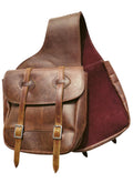 Leather Saddle Bag with Adjustable Strap 11X11X3.5 Inch Z221