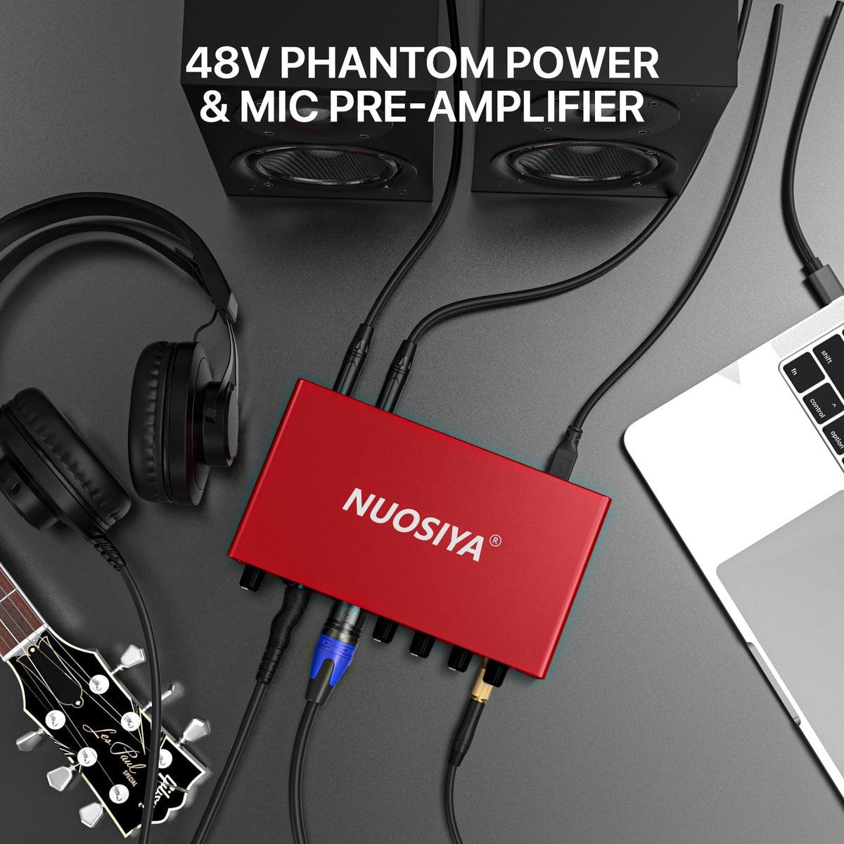Red USB Audio Interface with 48V Phantom Power V83735