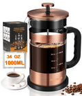 34 Ounce Stainless Steel French Press Coffee Maker B303