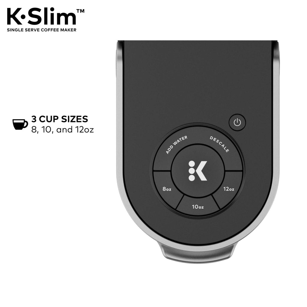 Single Serve K-Cup Pod Coffee Maker, 3 Brew Sizes, 46oz Removable Reservoir, Black R79099