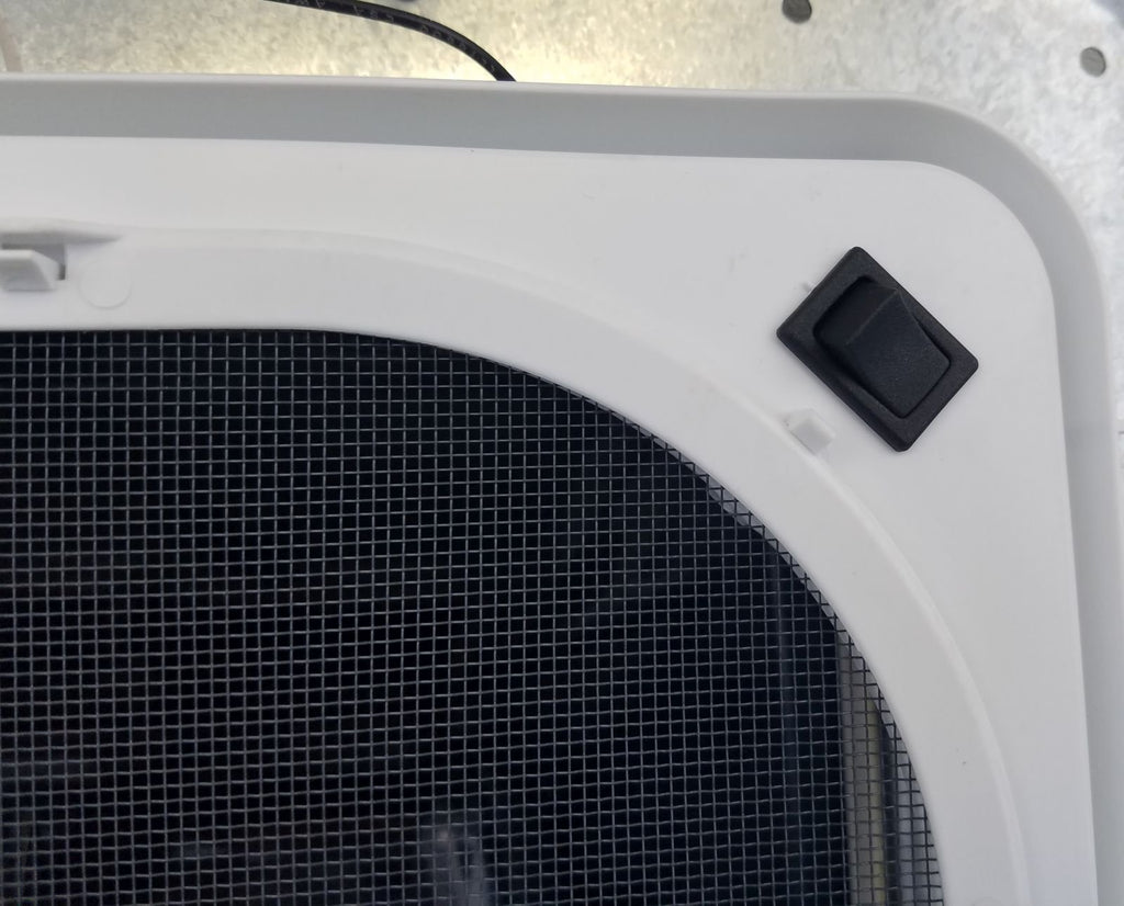 White RV Roof Vent with 12 Volt Fan I2747