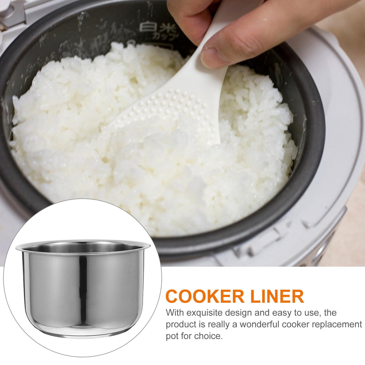 3L Stainless Steel Rice Cooker Inner Pot B9114