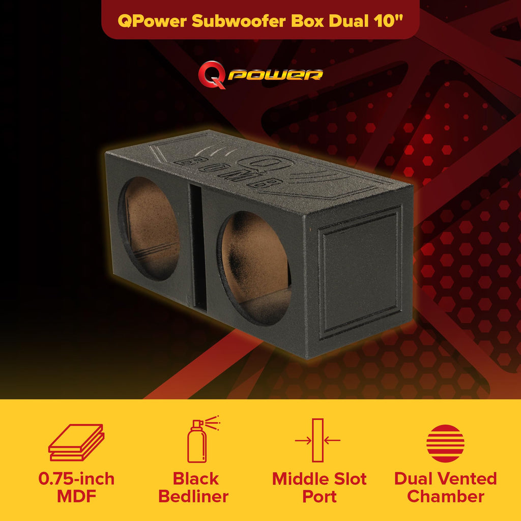Dual 10 Inch Vented Port Subwoofer Box C213