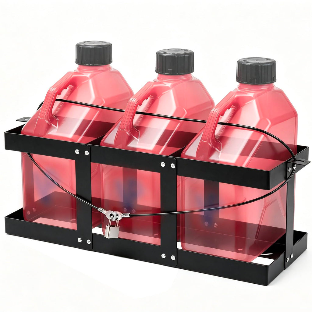 Black Iron 3 x 5-gallon Gas Can Holder T407