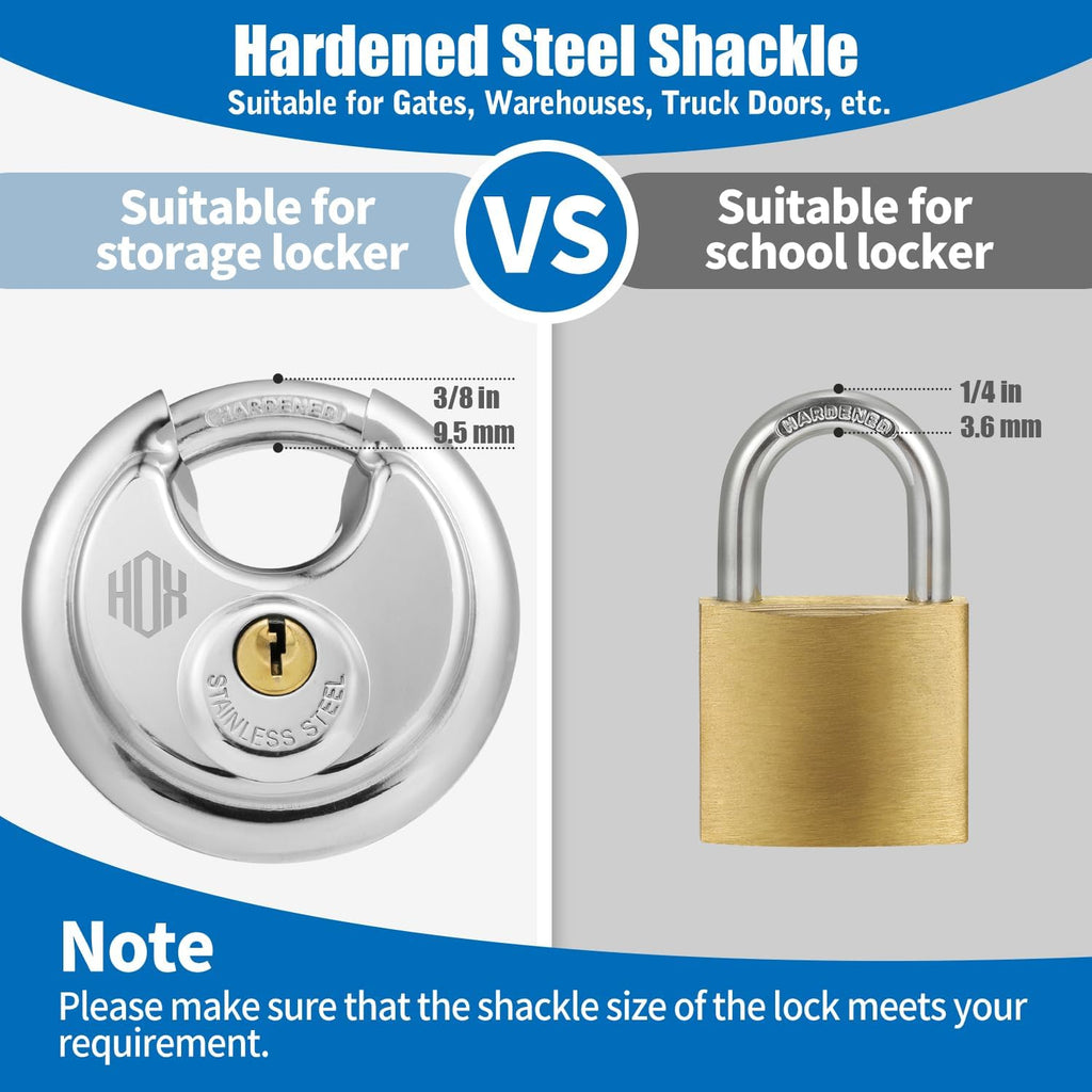 Keyed-Alike Disc Padlock 4-Pack W487