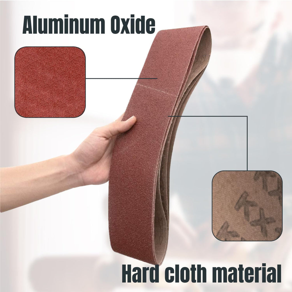 4x36 Inch 80 Grit Aluminum Oxide Sanding Belts J982