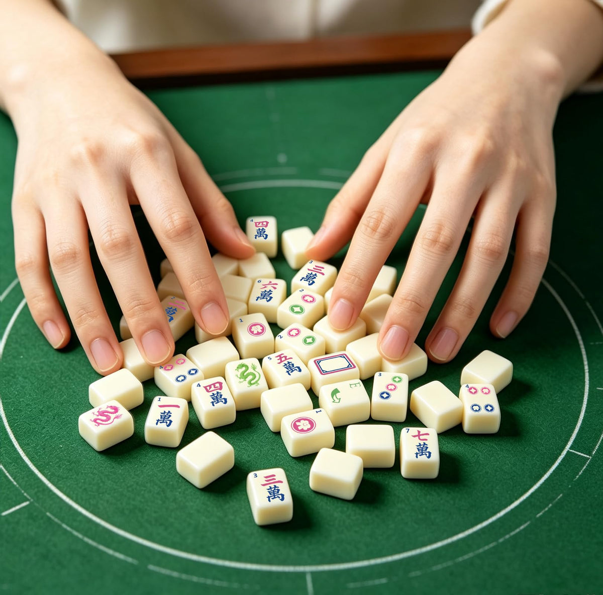 Mini Mahjong Set with 166 White Tiles W14879