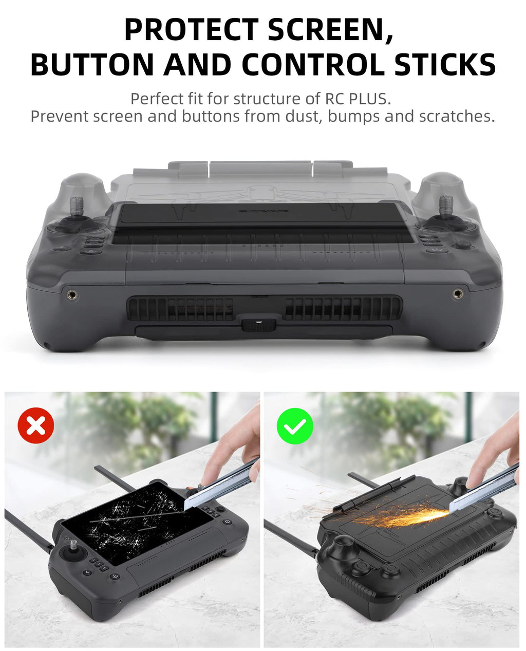 Remote Controller LCD Screen Protect Cover & Sun Hood D625
