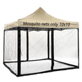 10x10 Black Replacement Mosquito Netting Sidewall Screen with Zipper C5489