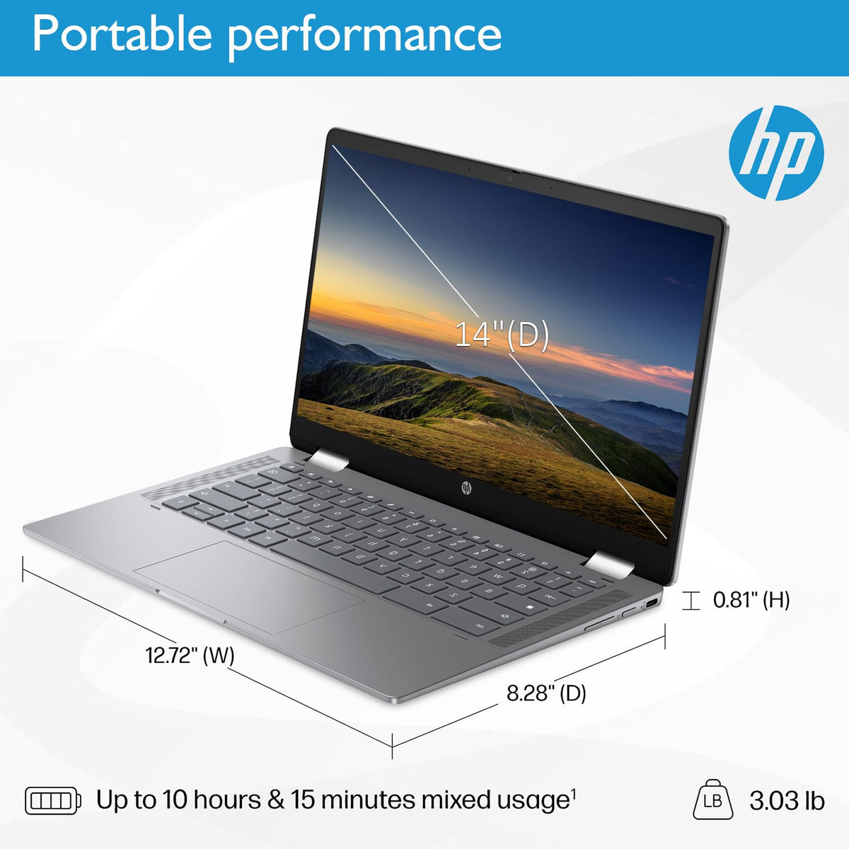 14" 2 in 1 Touchscreen Chromebook Laptop Q737
