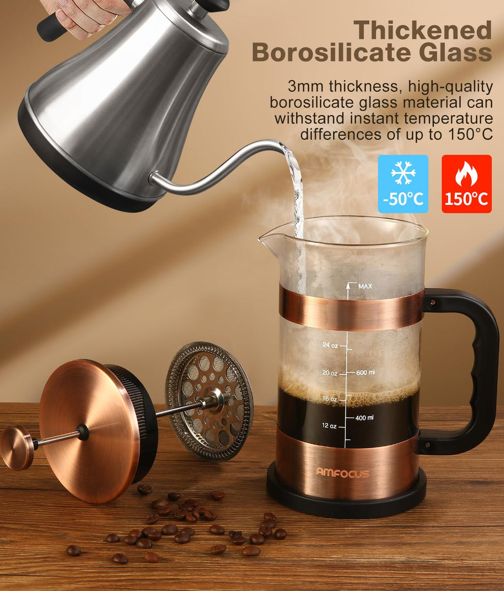 34 Ounce Stainless Steel French Press Coffee Maker B303