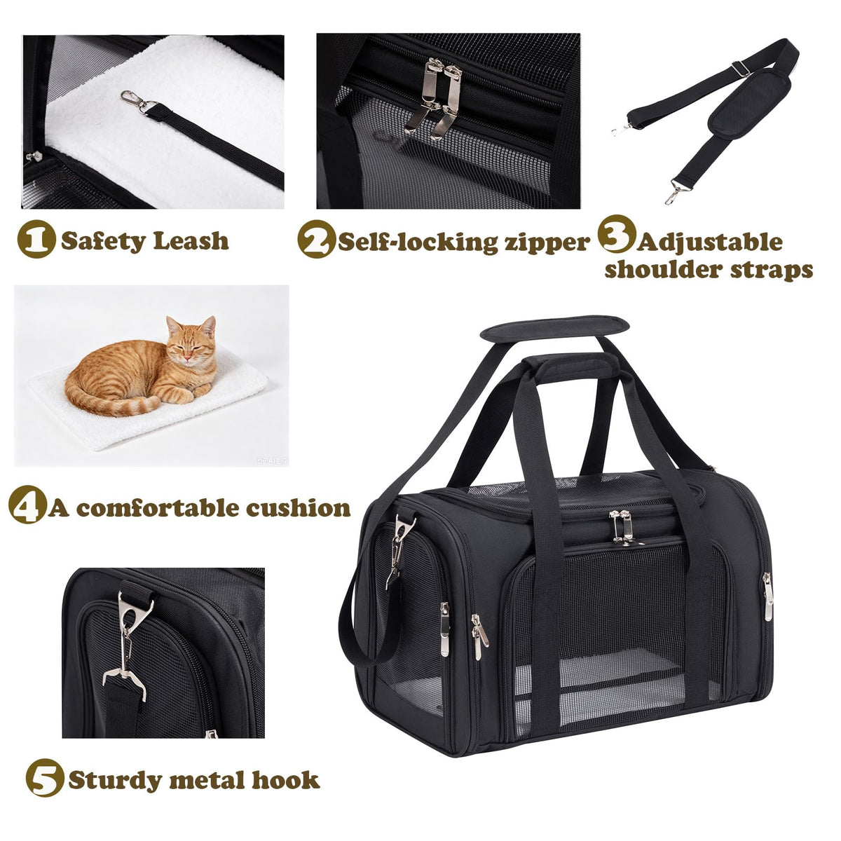 Soft-Sided Foldable Pet Carrier W3114