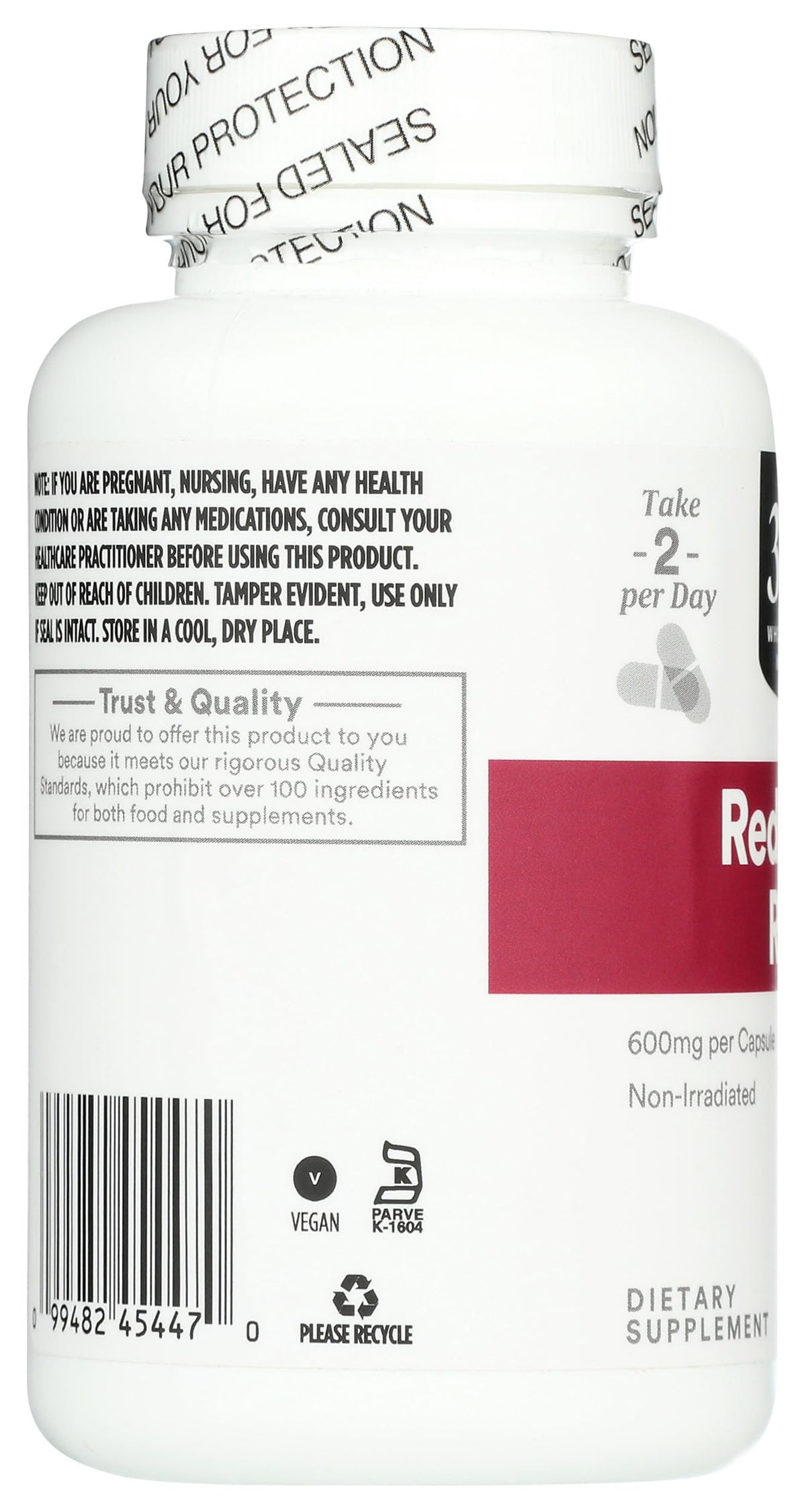 Red Yeast Rice 600mg 120 Count C7854