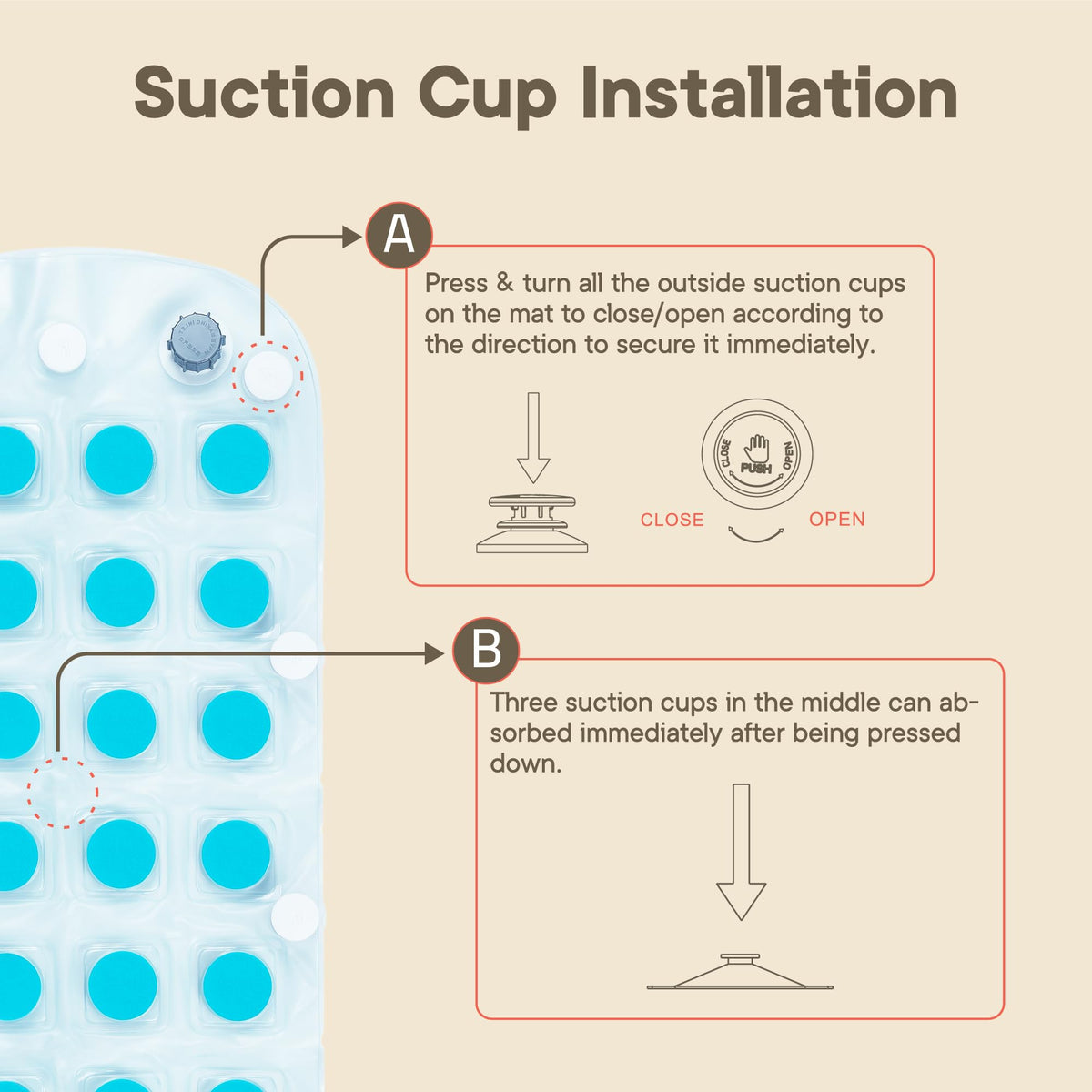 Bath Massager Mat with Adjustable Bubbles and Remote Control I17849