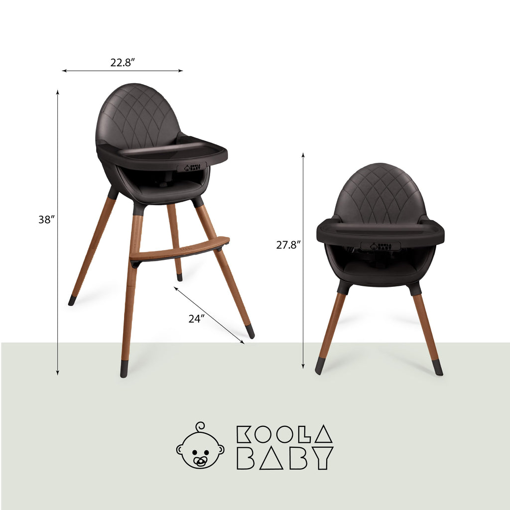 Convertible Wooden High Chair with Adjustable Height A8797