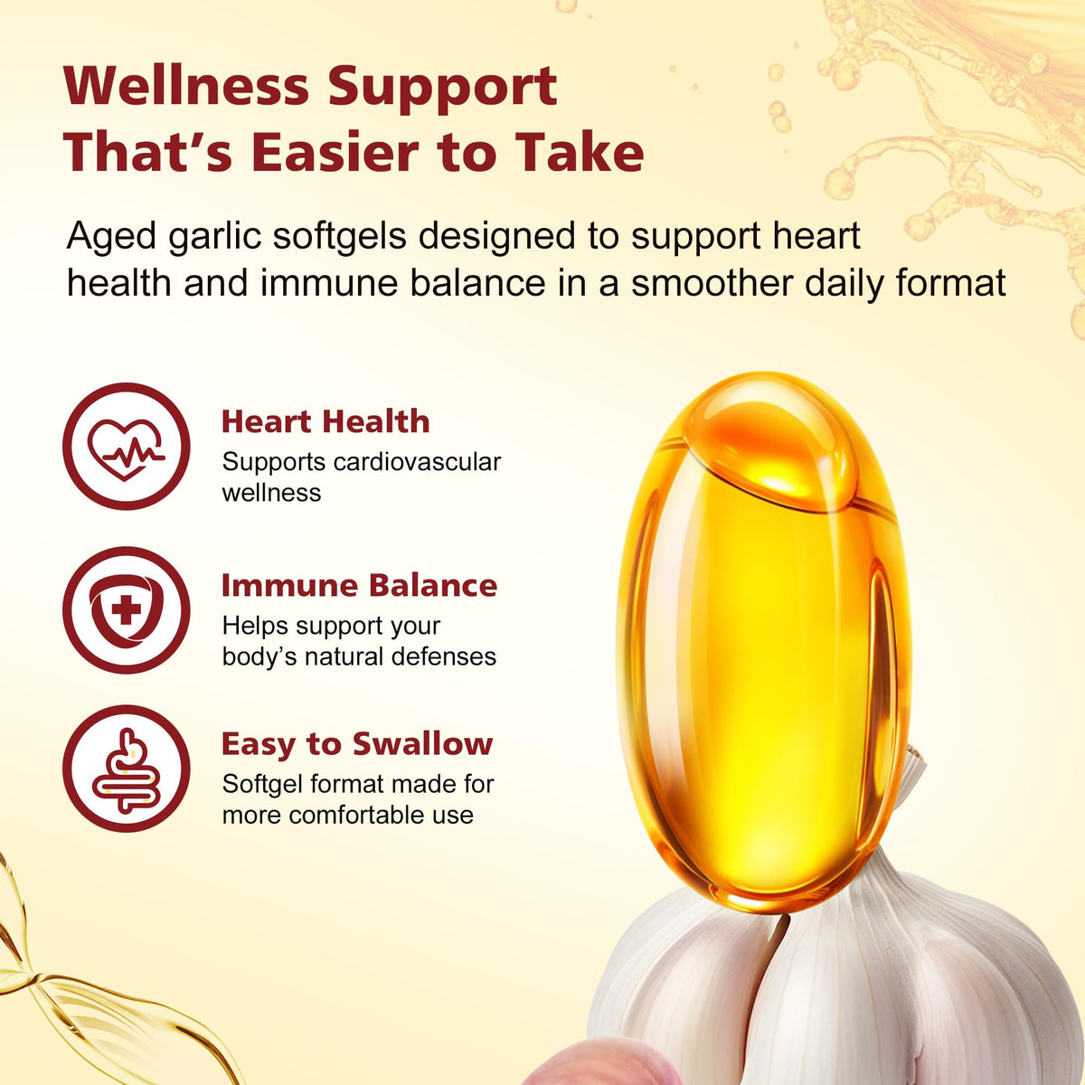 Odorless Garlic Extract 500 mg Softgels T69529