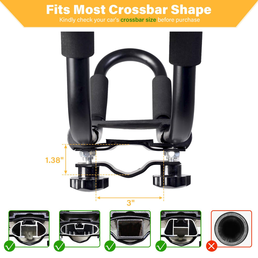 2 Pairs J-Bar Kayak Roof Rack Set of 4 L6636