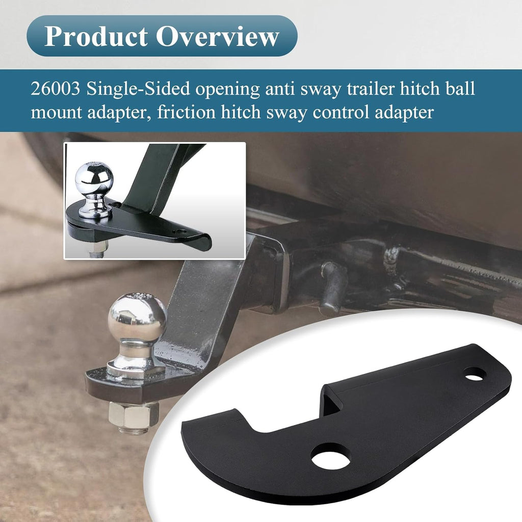 Anti Sway Trailer Hitch Adapter for 2" Square Ball Mounts H107