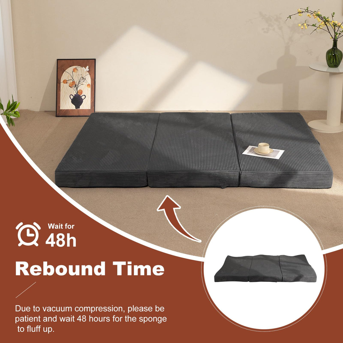 6-Inch Tri-Fold Foldable Mattress R32426