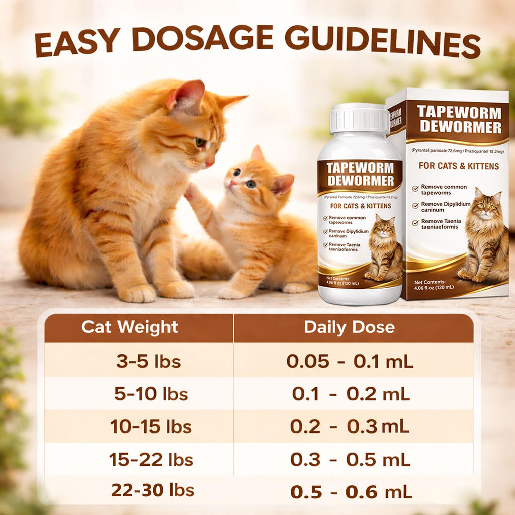 Cat Dewormer Liquid Broad Spectrum Treatment 120ml E899923