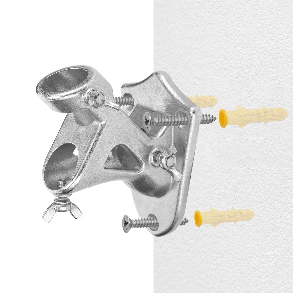 Stainless Steel Heavy Duty Flag Pole Holder Wall Mount Bracket 2 Positions L4079