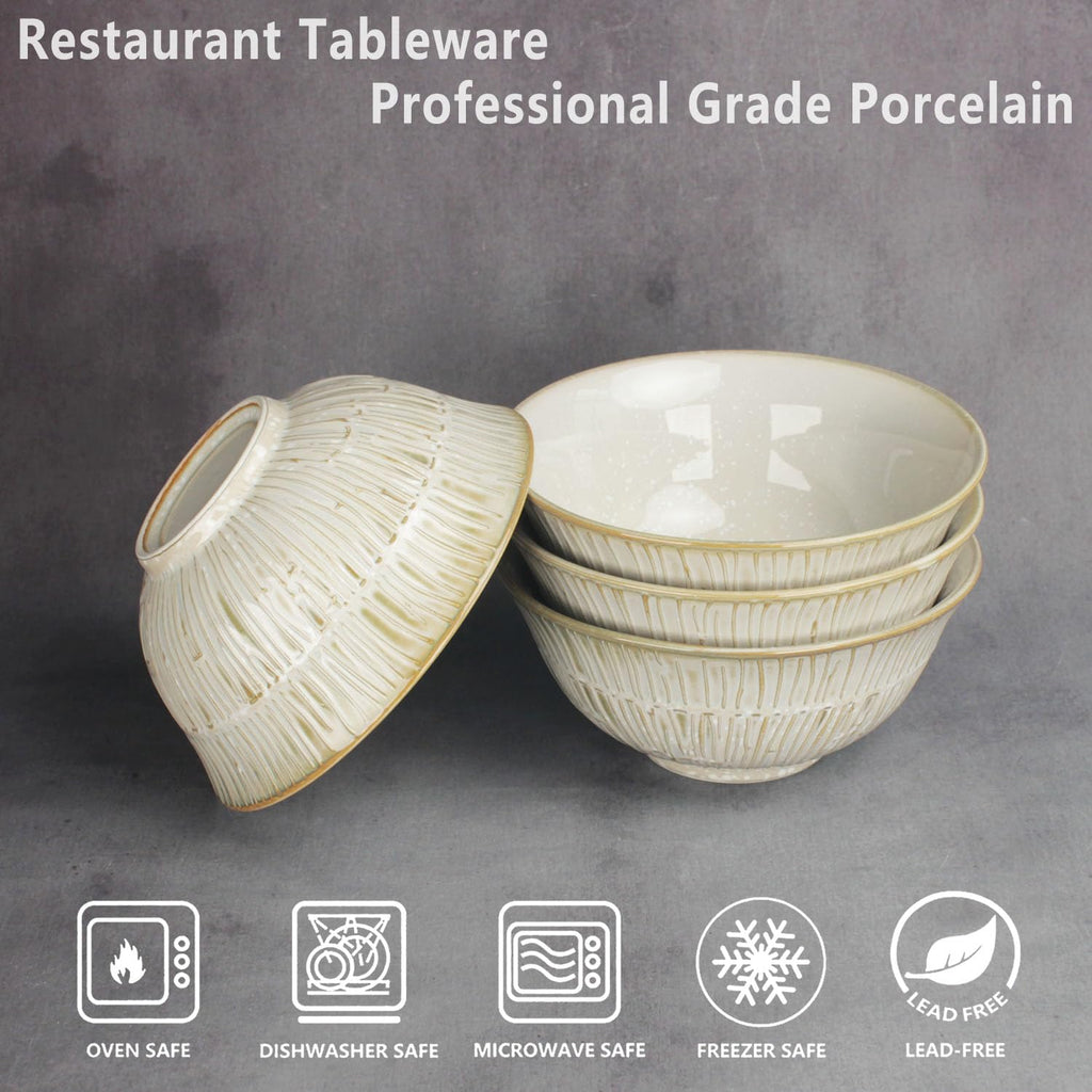 27.1 oz Ceramic Soup Bowls Set of 4 K8595