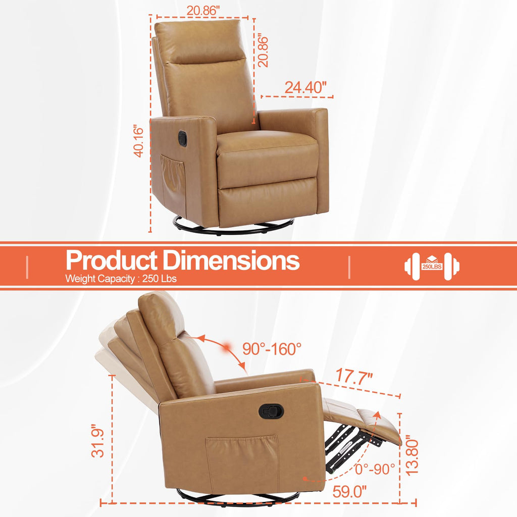 360 Swivel Rocker Recliner Chair C726