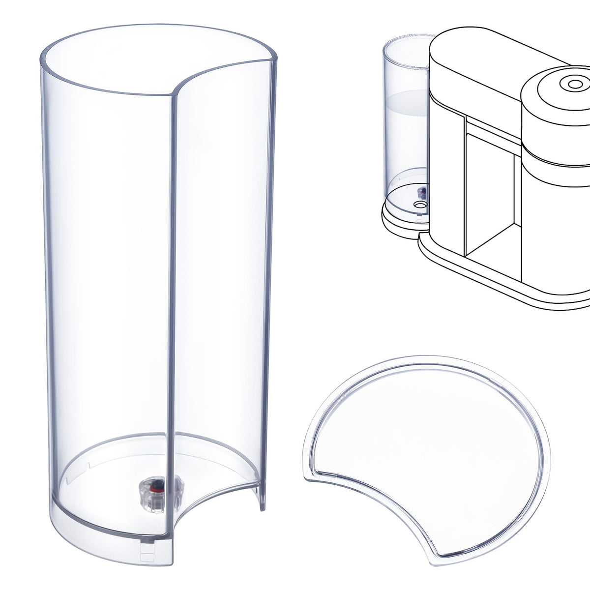 Coffee Machine Water Tank & Lid W1368