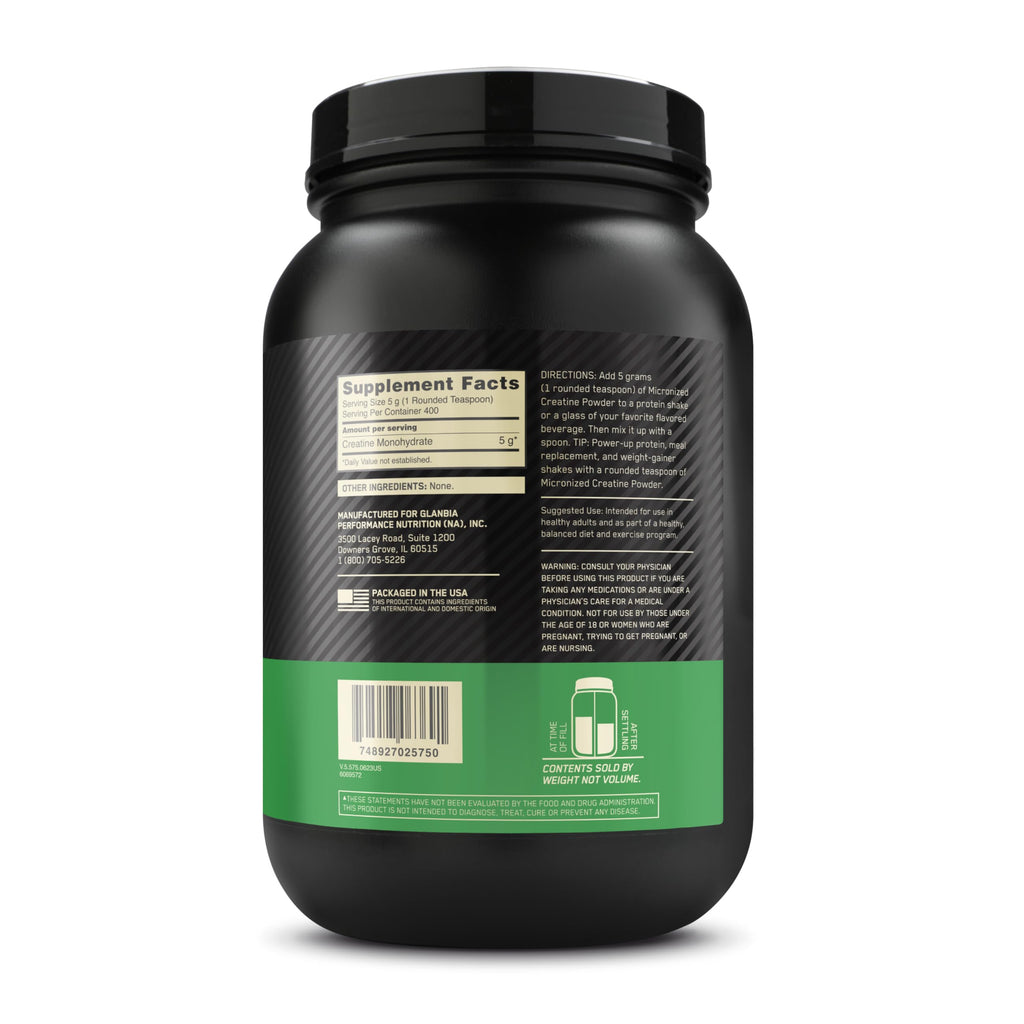 Unflavored Micronized Creatine Monohydrate Powder 400 Servings C6656