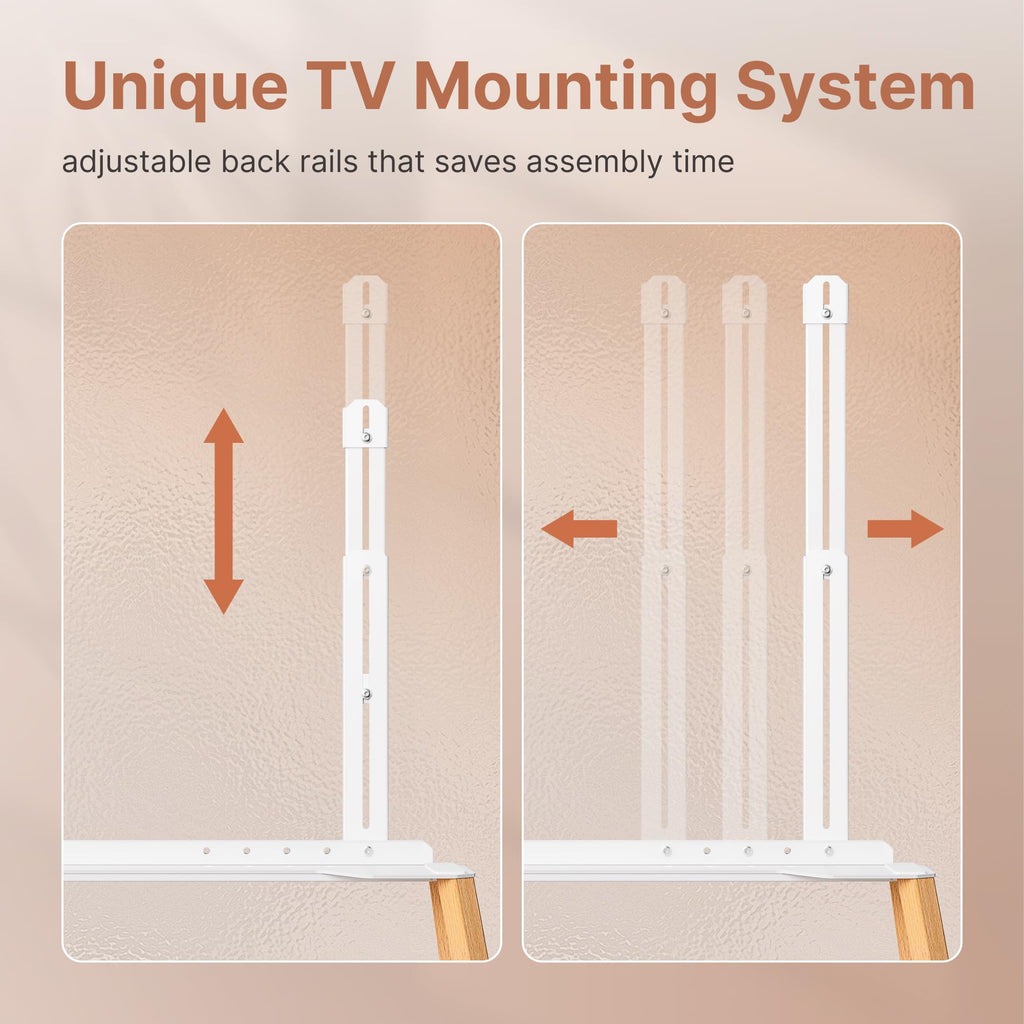 White Rolling Easel TV Stand Z5529