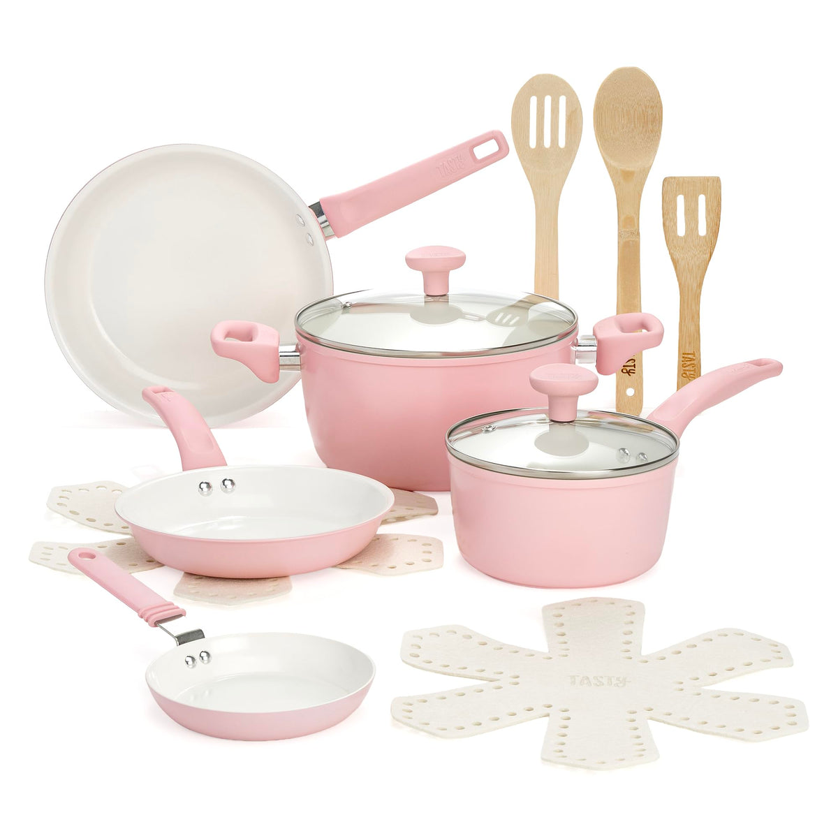 12 Piece Pink Nonstick Ceramic Cookware Set R964053