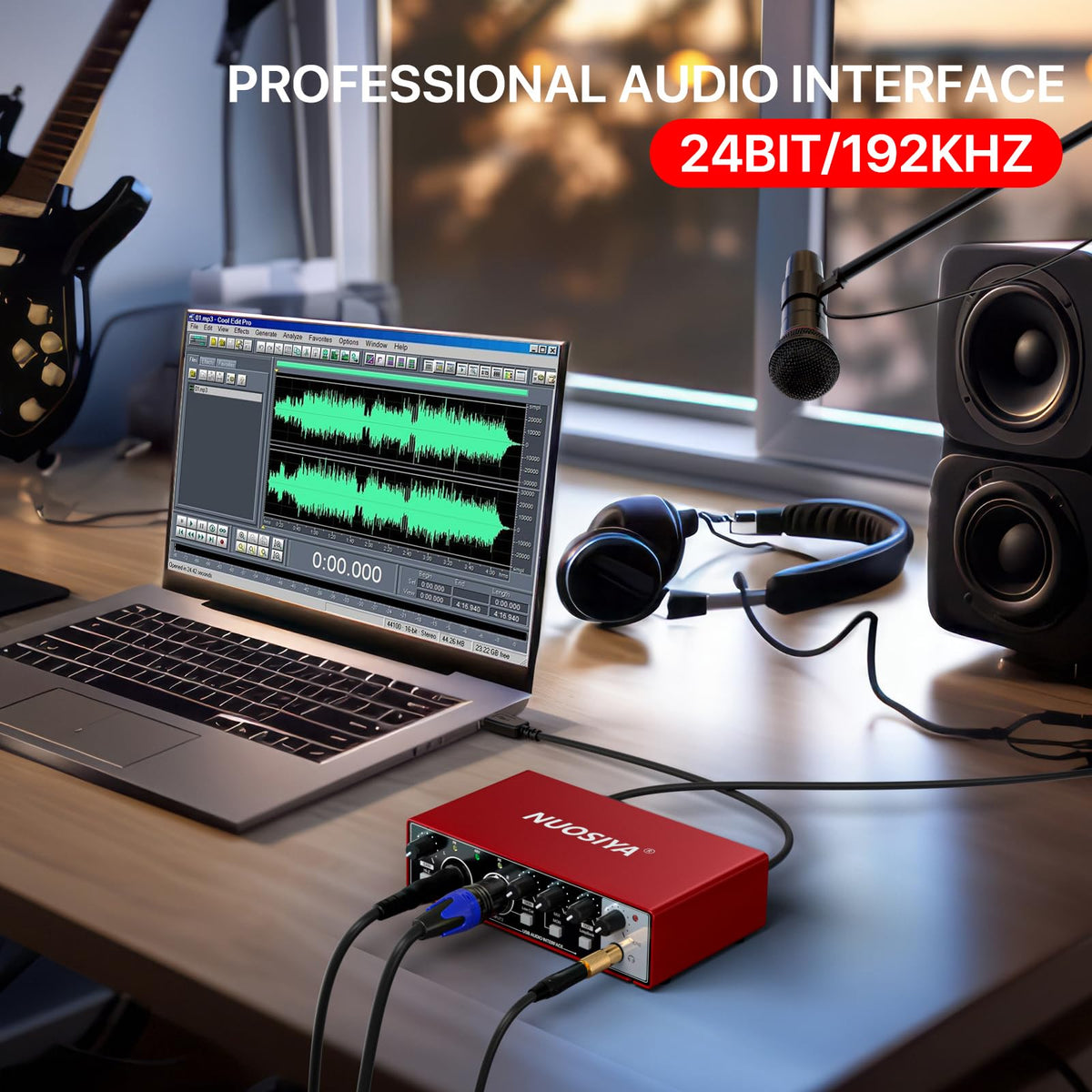 Red USB Audio Interface with 48V Phantom Power V83735