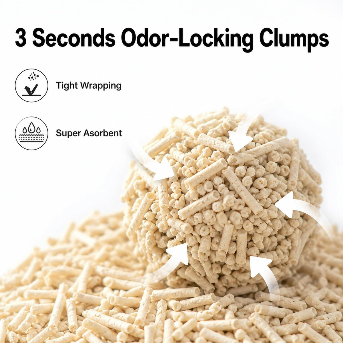 Tofu Cat Litter, Fast Clumping, 22.4 lb V634