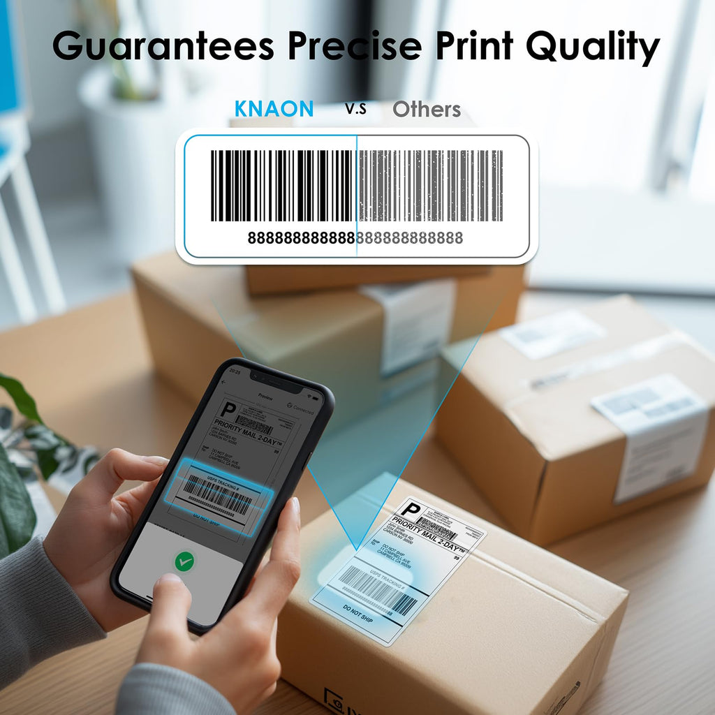 White 4x6 Portable Bluetooth Thermal Label Printer E659